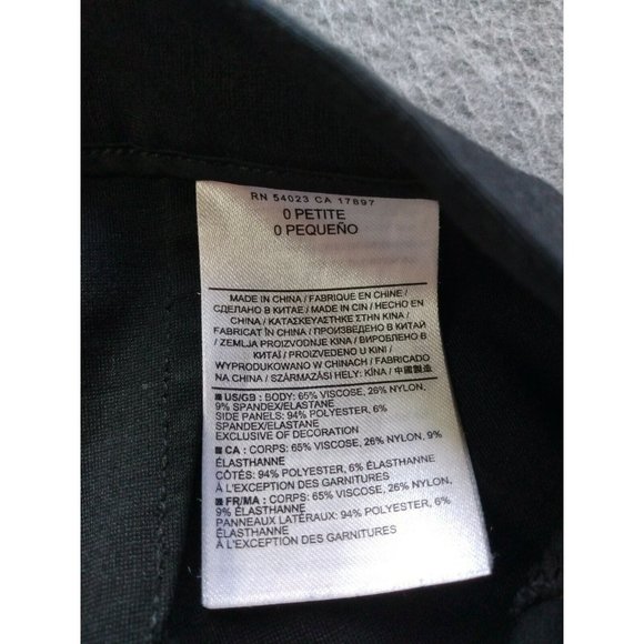 Banana Republic Pants Womens Sz 0 P Petite Black Nylon Faux Leather Leggings - Picture 4 of 12